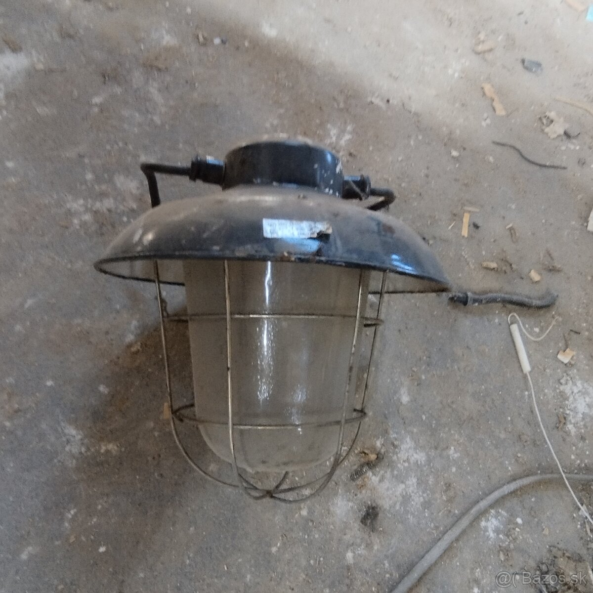 Štýlová smaltovaná lampa vysoká 36 cm