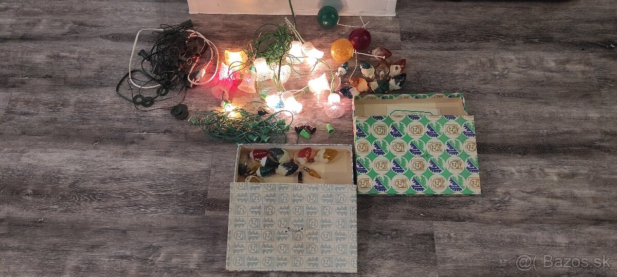 vianočné osvetlenie, retro,  Zlatokov  na diely