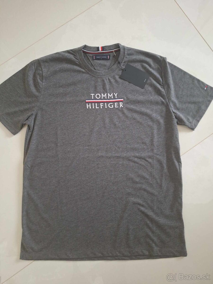 pánske tričko Tommy Hilfiger sivé