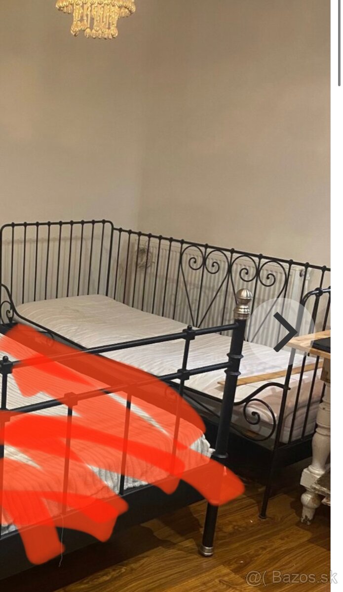 Predám jednoložkovu kovovu postel