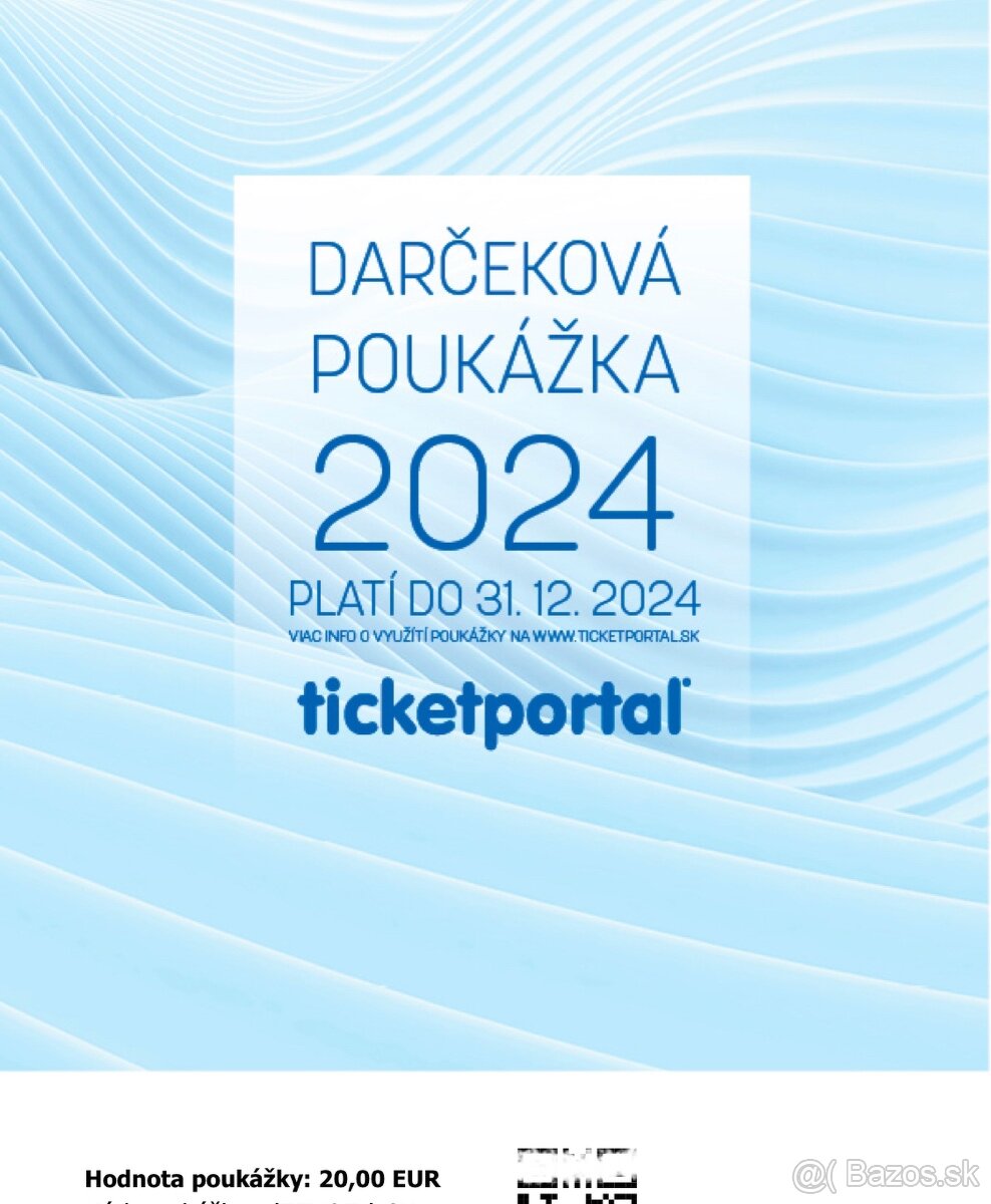 100€ (5 x 20€) poukážka TICKETPORTAL