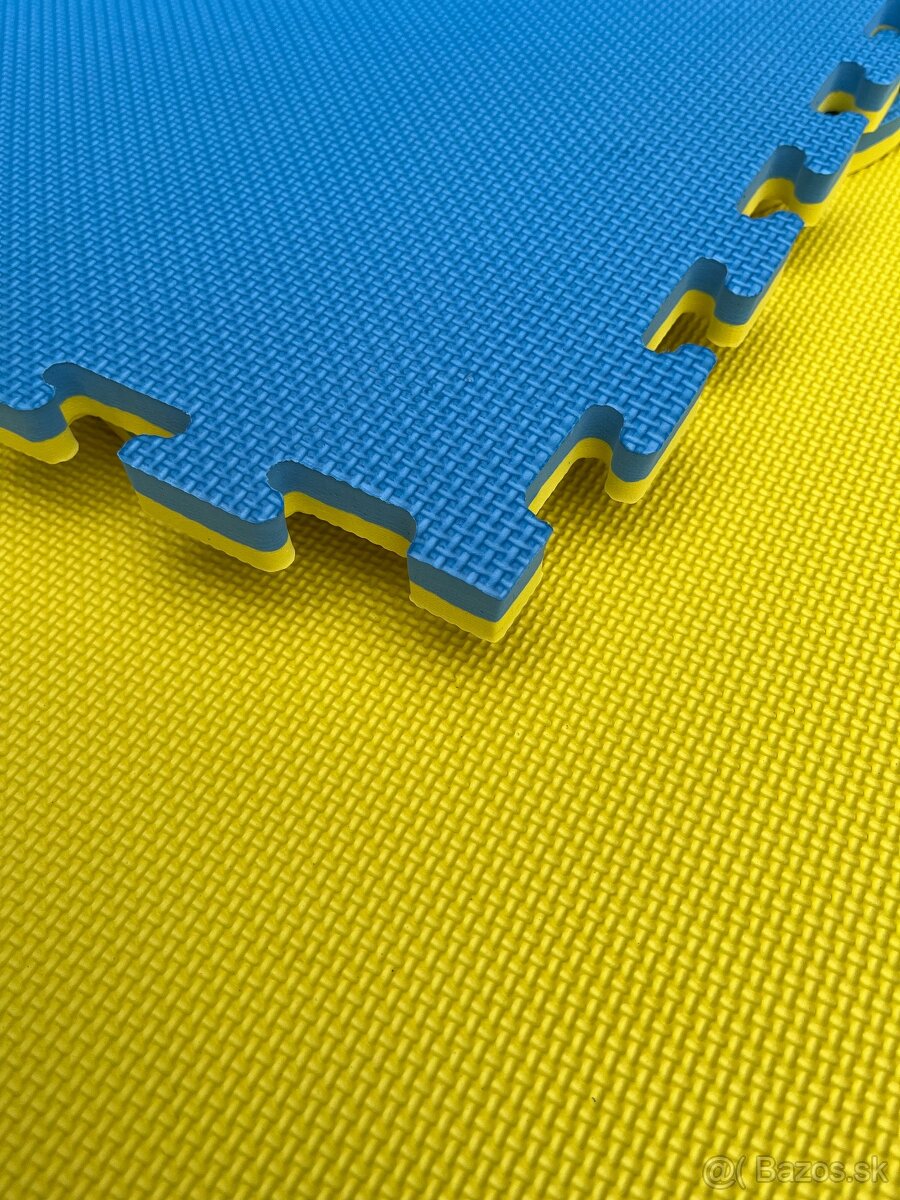 Tatami Champion puzzle žlto-modrá 105cm x 105cm x 2cm