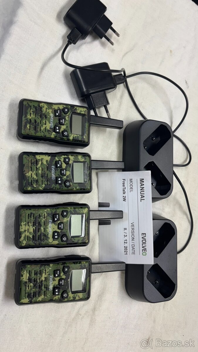 Vysielačieky EVOLVEO FreeTalk 2 W, 4ks.