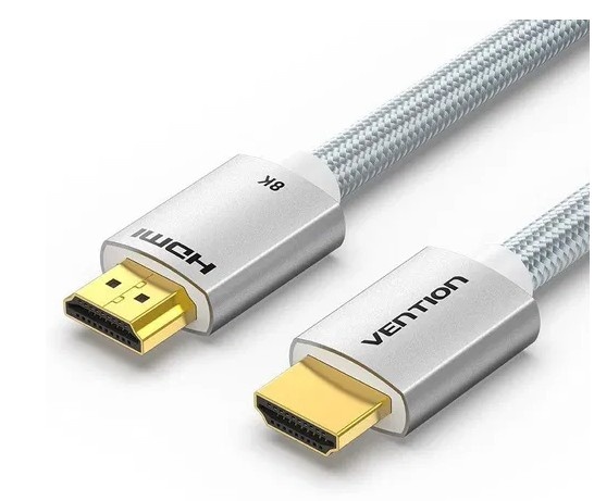 Vention HDMI 2.1 Cable 8K 2M Silver Aluminum Alloy Type