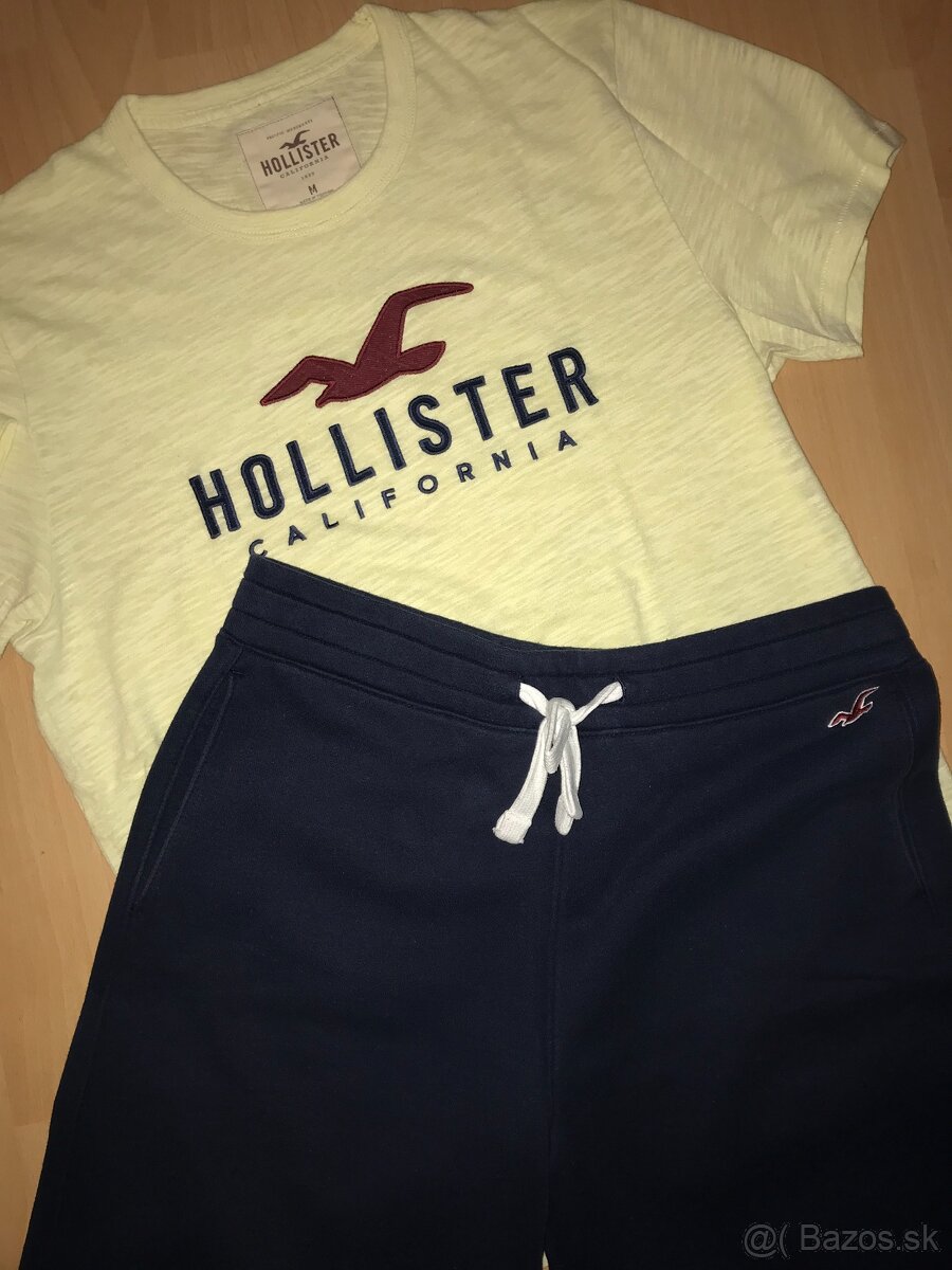 SÚPRAVA HOLLISTER: kraťasy + 2 x tričko veľ. M