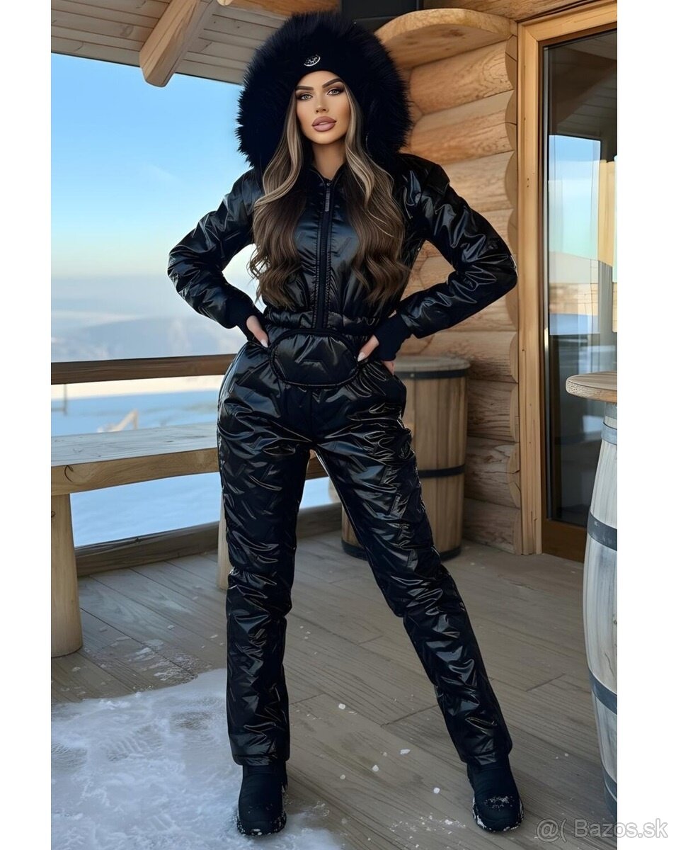 Stylova damska cierna kombineza na lyzovanie + ladvinka NOVA
