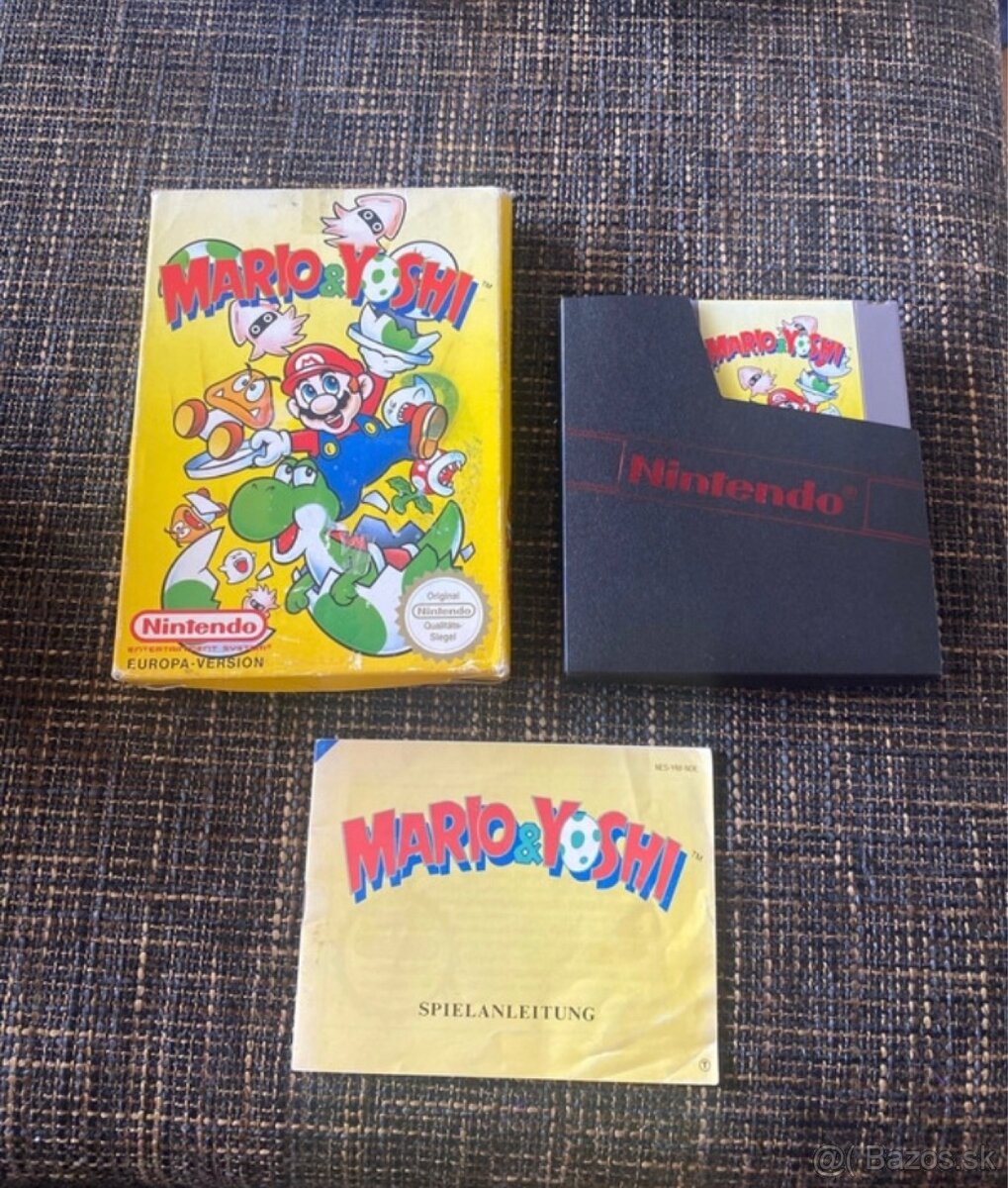Mario Yoshi Nintendo NES modul hra boxed