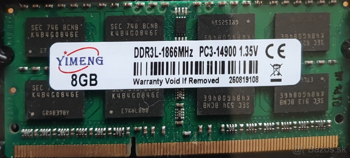 RAM DDR3L-1866Mhz Yimeng
