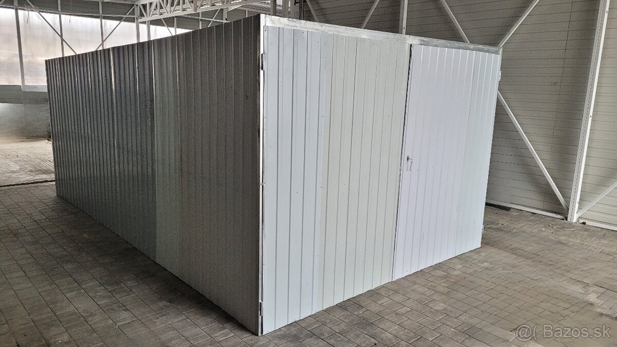 Plechová garáž, sklad, búda, 2x3m v II triede