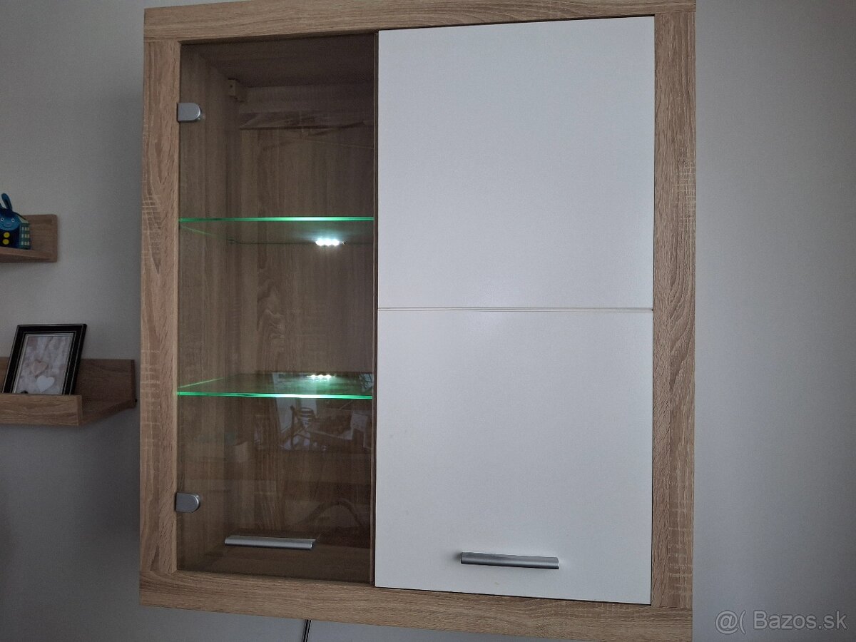 Predám skrinku pod tv + Závesná skrinka s LED svietenim