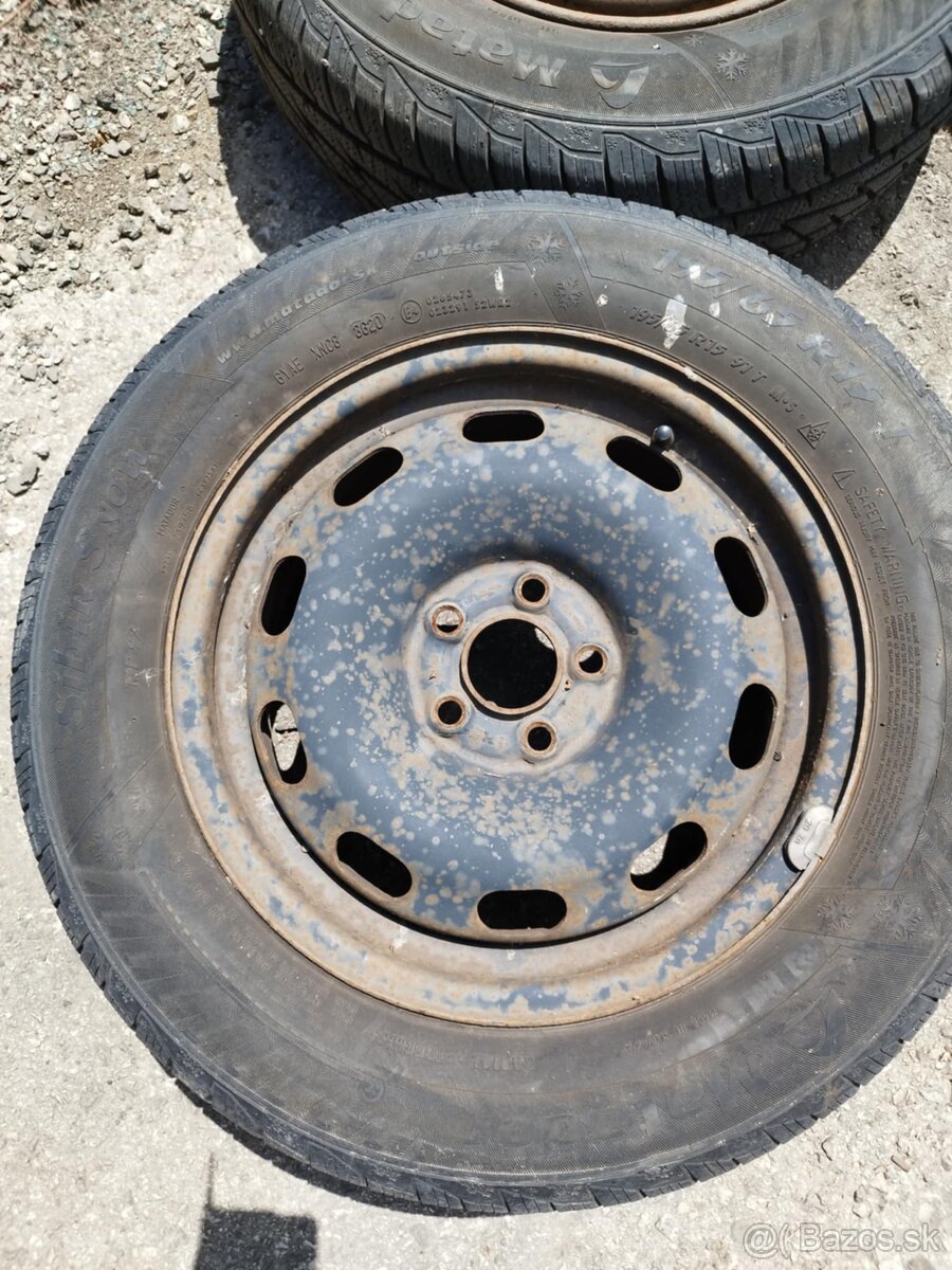 Predám zimné kolesa 5x100, R15 s pneu 195/65 15 2020