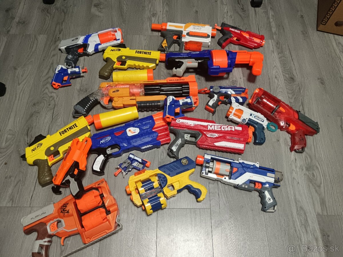 Zbierka Nerf / X-Shot blasterov – perfektný stav