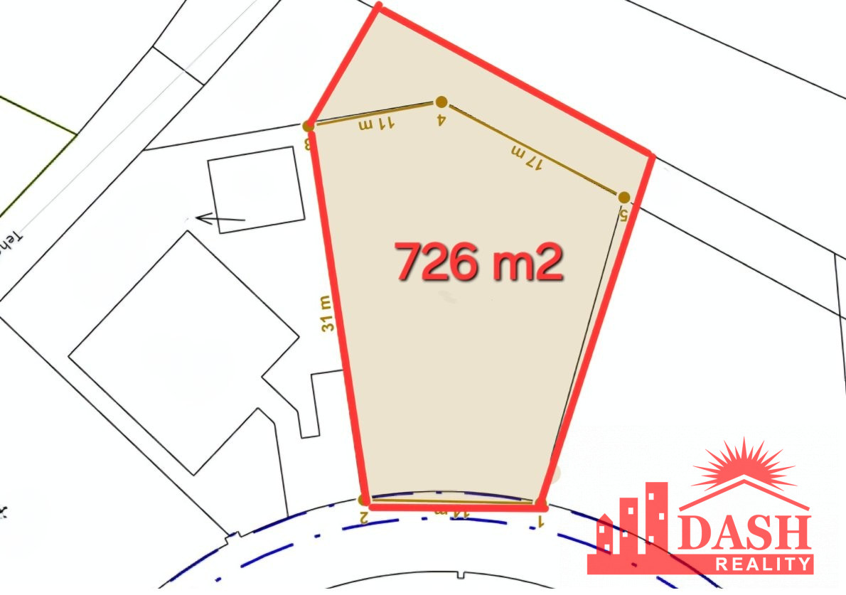 Na predaj stavebný pozemok 726 m2, Trenčianske Teplice, rezi