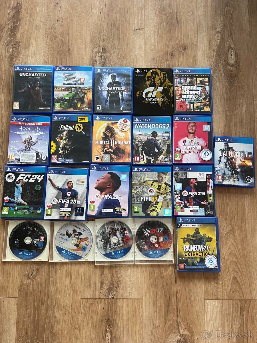 Hry na PS4 od 5€ - FC24, fifa , GTA V, mortal kombat