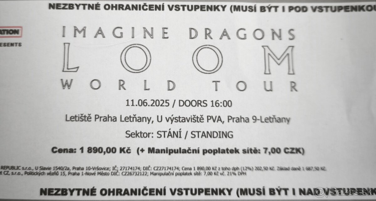 Imagine dragons 2 listky