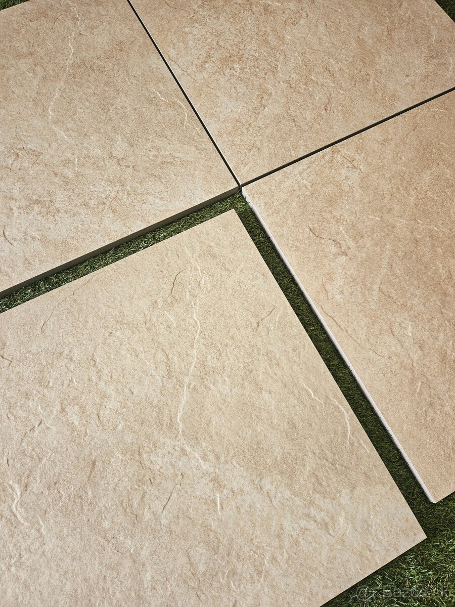 Dlažba aj na terče 60x60x2cm vzhľad pieskovec, protišmyk