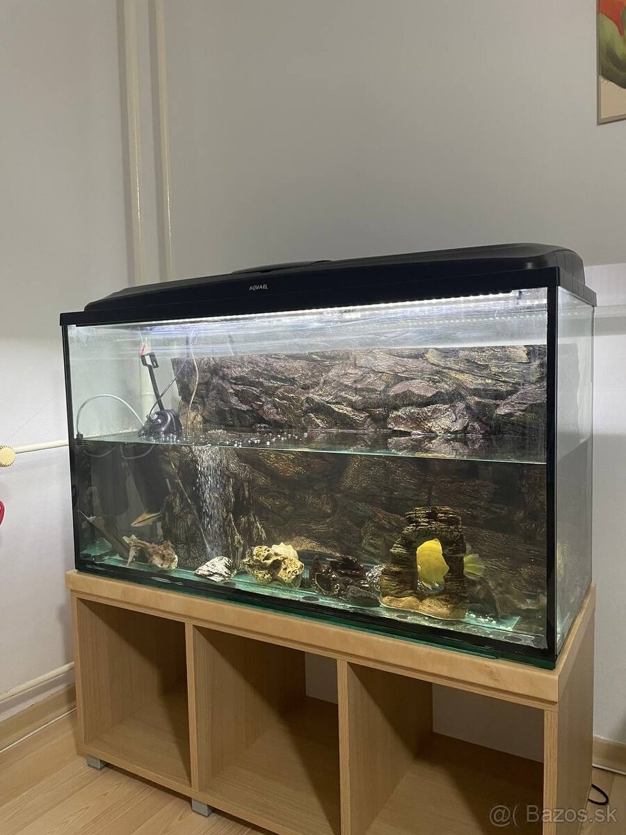 Predám akvárium skriňa ryby svetlo