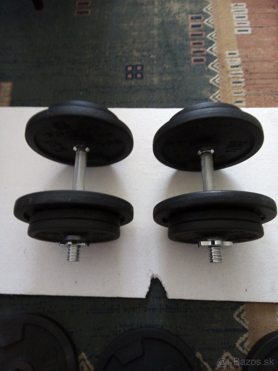 Liatinové nakladacie jednorúčky DECATHLON 2x20kg a 2x30kg