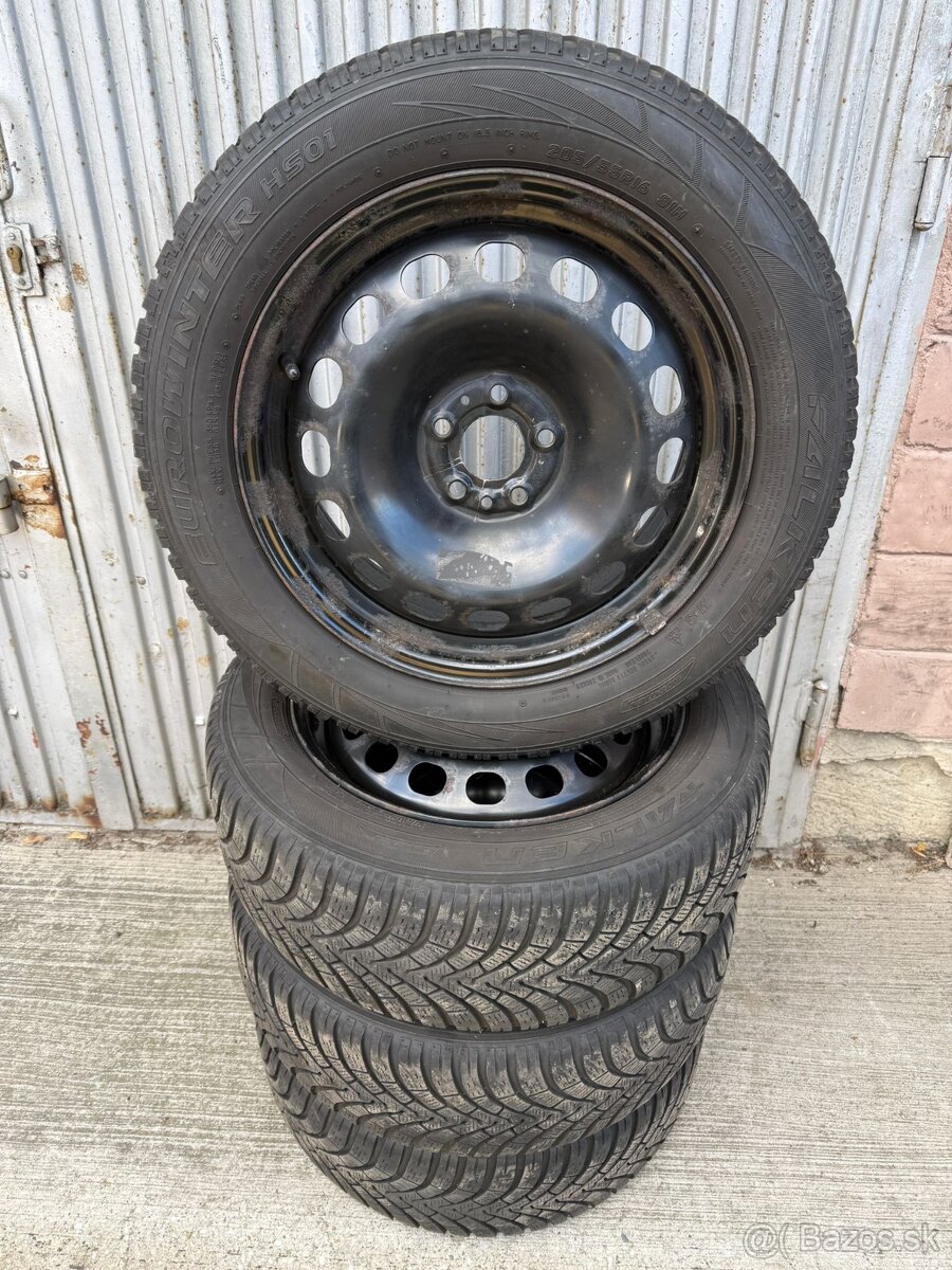 Zimne pneumatiky 205/55 R16 na diskoch 5x98 FIAT Tipo