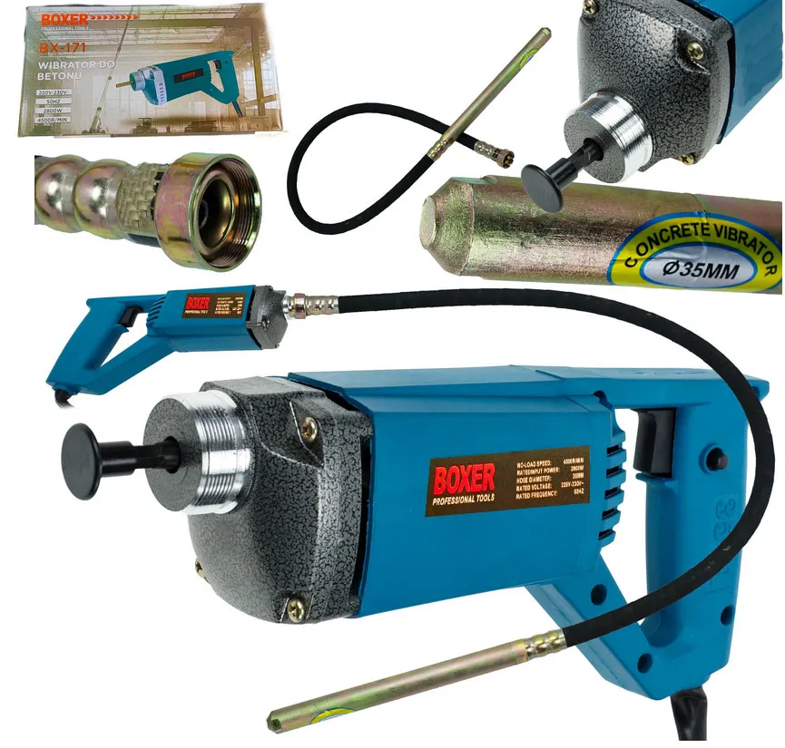 Ručný vibrátor betónu 35mm x 1,5m ,alebo 2m- nový