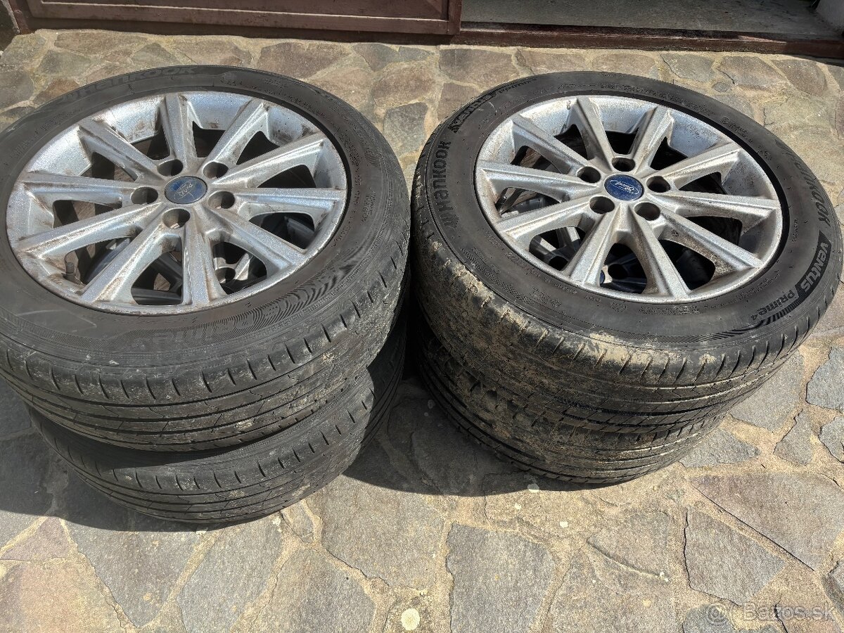 Predám 4 kusy letných pneumatík na na ALU diskoch FORD focus