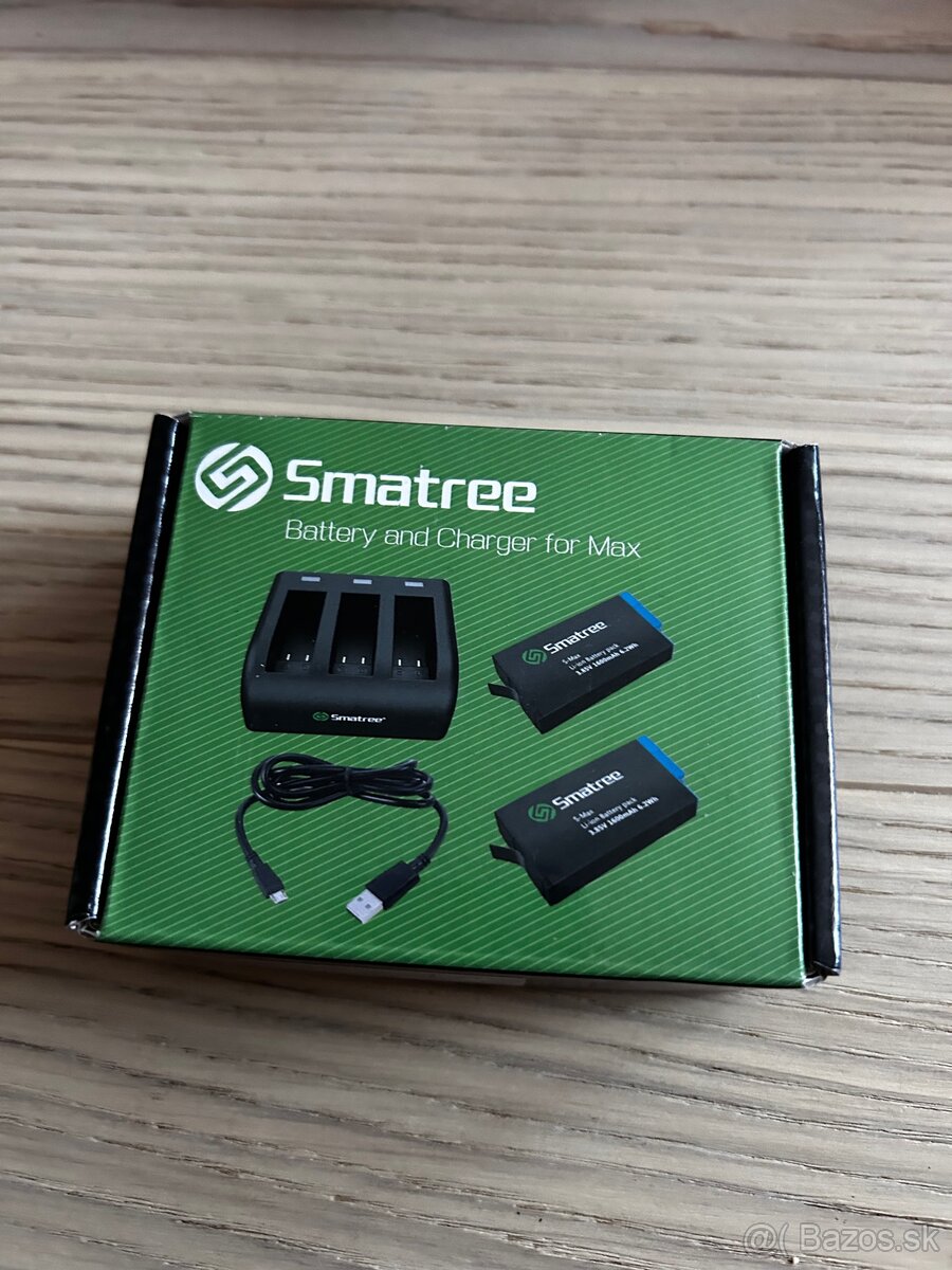 Nabíjačka Smatree a 2ks batérie pre Gopro hero max