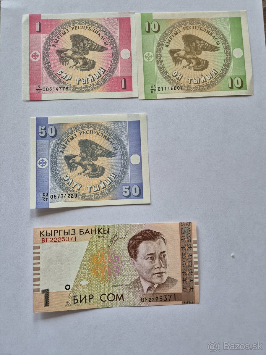 Predám bankovky Kazachstan,Kirgistán,Tadžigistán,Tukmenistan