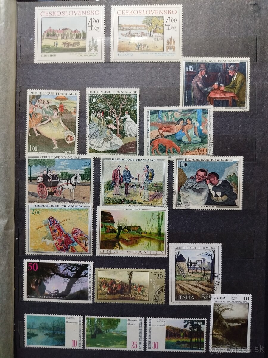 album známok s motívom umenie