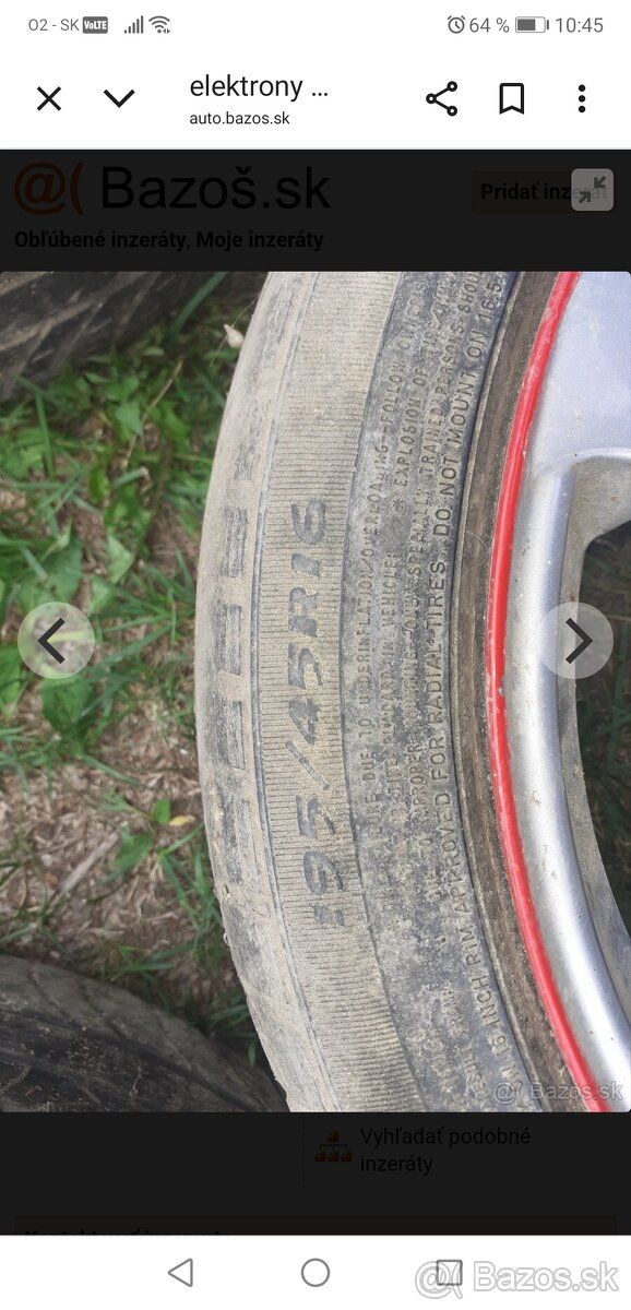 195-45-r16 rozteč 4x100