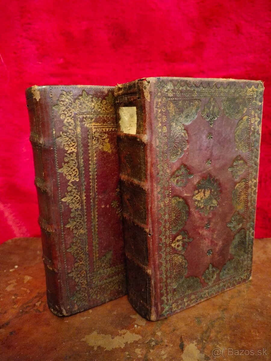 2 dielna súprava ornamentovana väzba pozlátené Trnava 1735