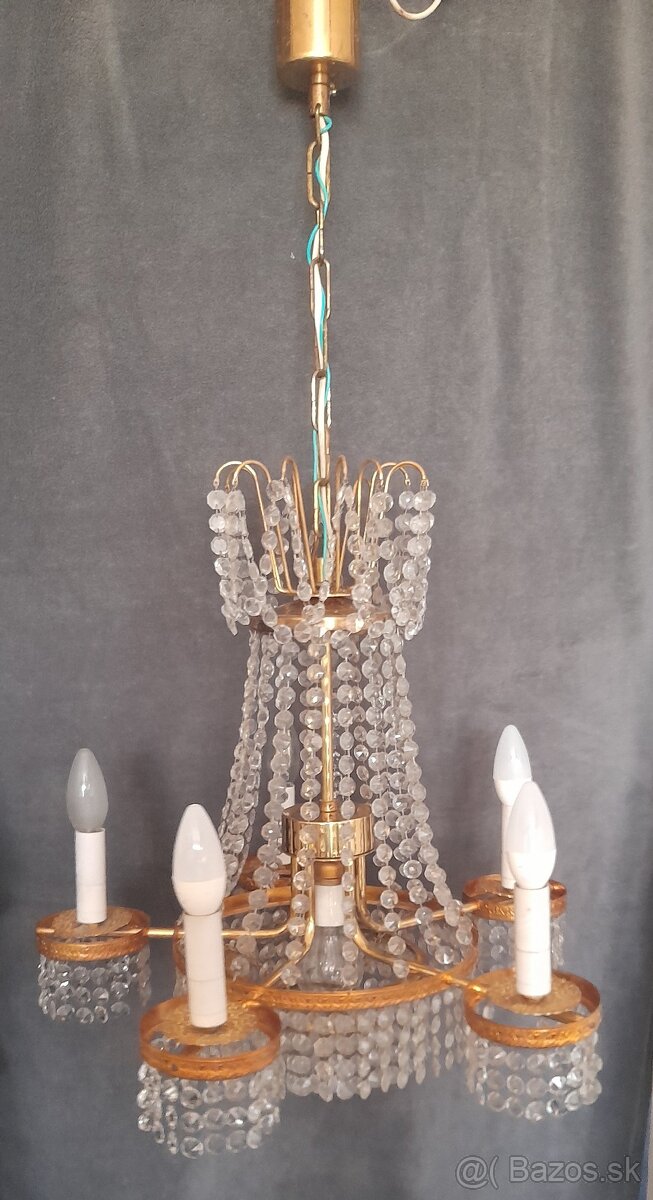 Krištálový luster 5 ramenný