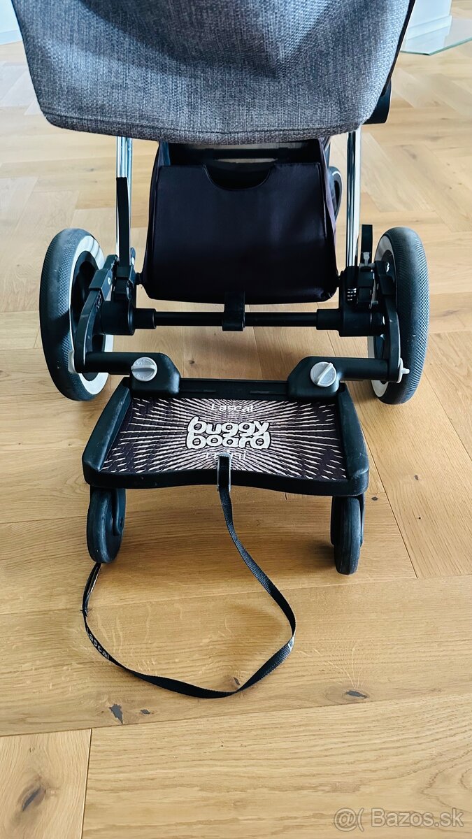 Stupienok Skejt Skateboard za kočiar Lascal Mini Black