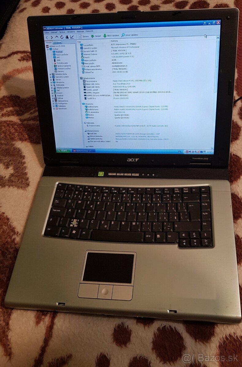 Notebook Aser TravelMate 2410