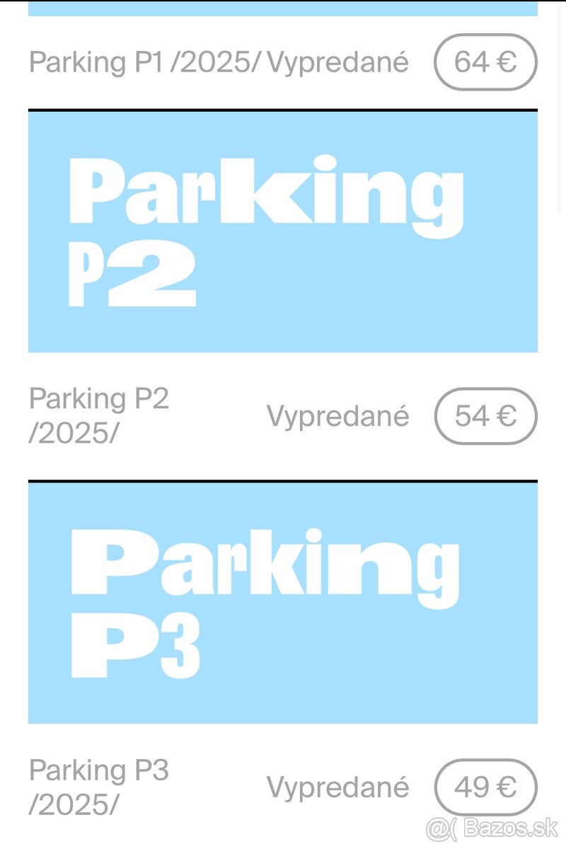 Kúpim parking pohoda 2025