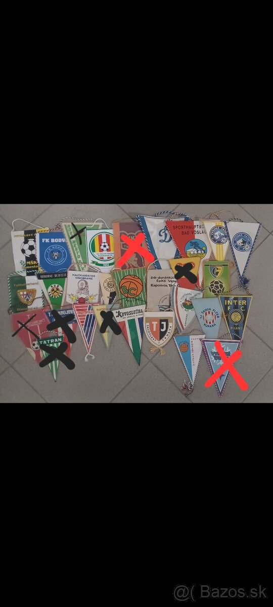 Predám futbalové vlajky - 1ks 2€