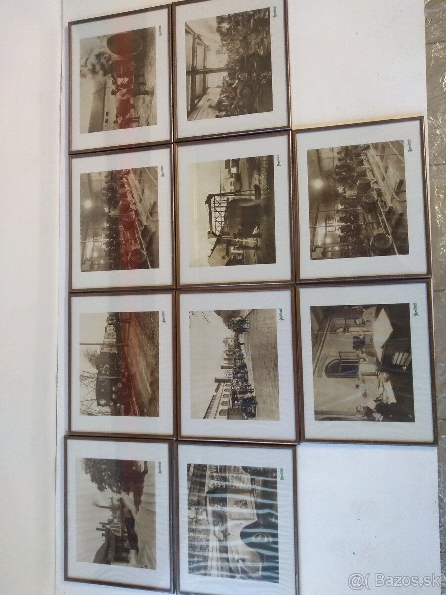 Historické fotografie -rámy so sklom nové