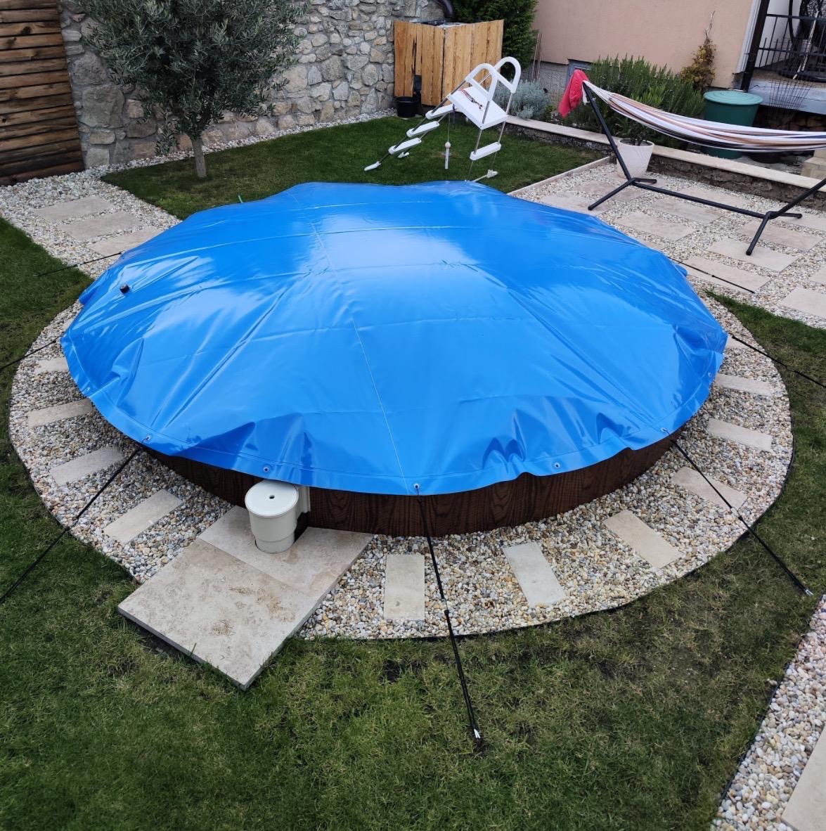 Zimná krycia nafukovacia plachta na bazén (priemer 360)