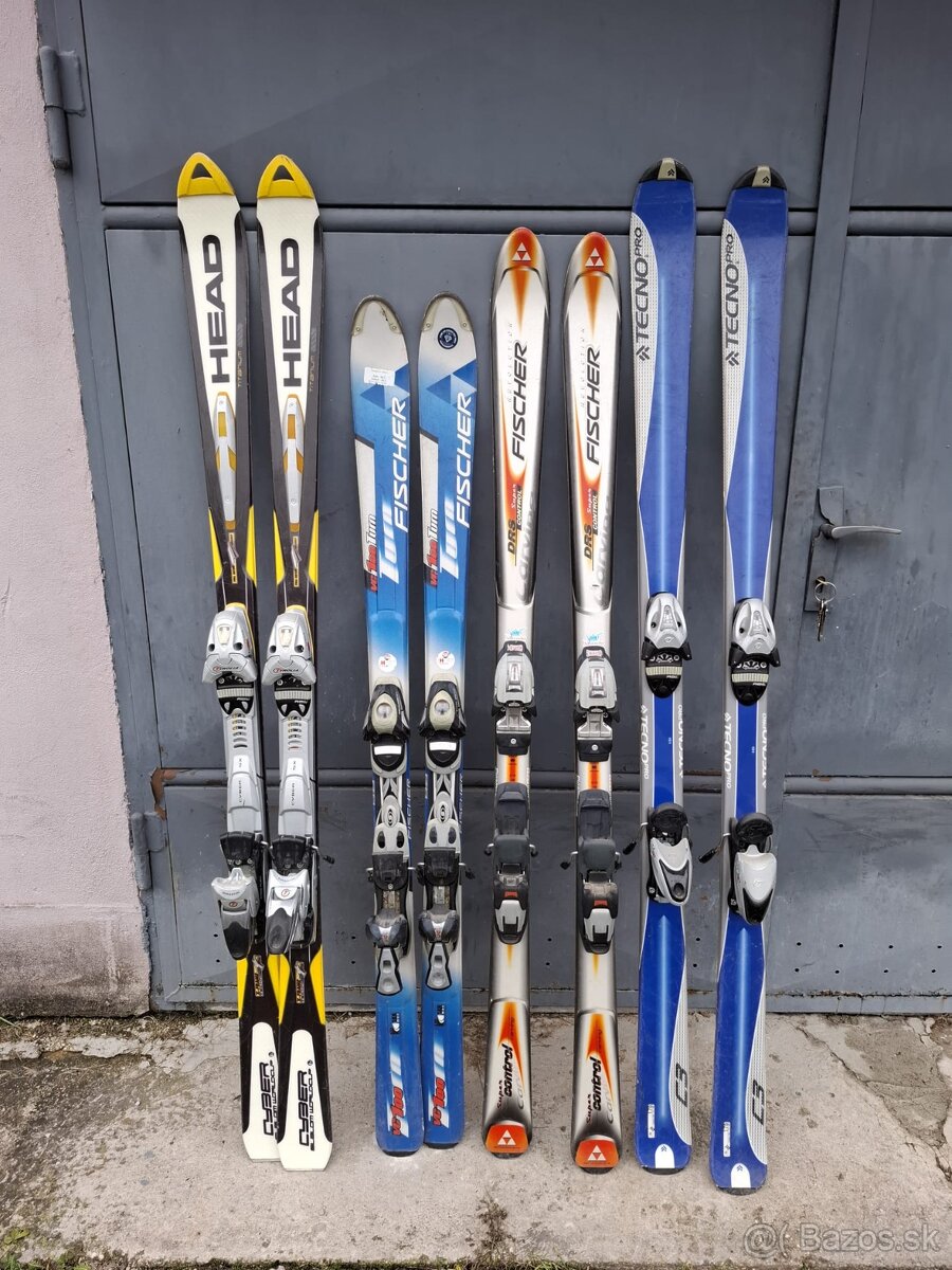 Predám zjazdové lyže Head, Fischer, Techno