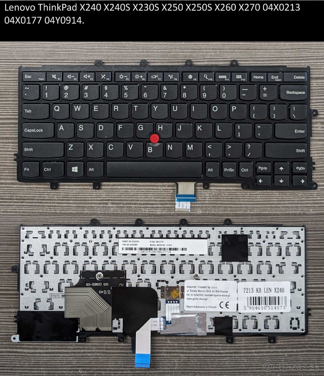 Klavesnice Lenovo X240/E480 L480/L530 T430 T530/ E450/E470