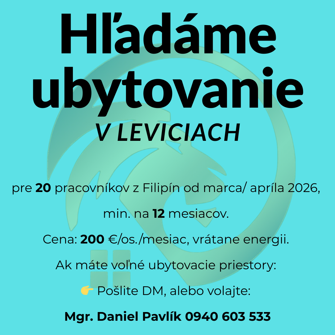 LEV REALITY - HĽADÁME UBYTOVANIE V LEVICIACH