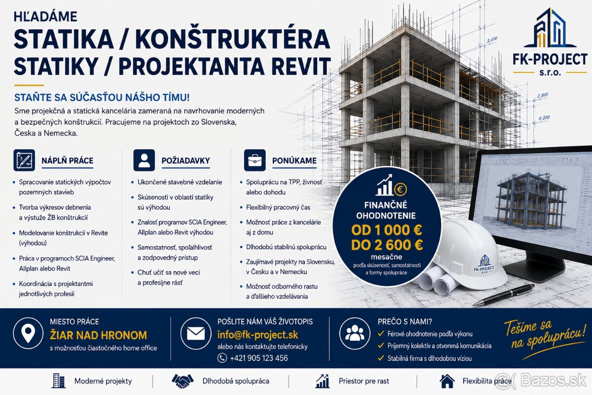 STATIK | KONŠTRUKTÉR | PROJEKTANT REVIT
