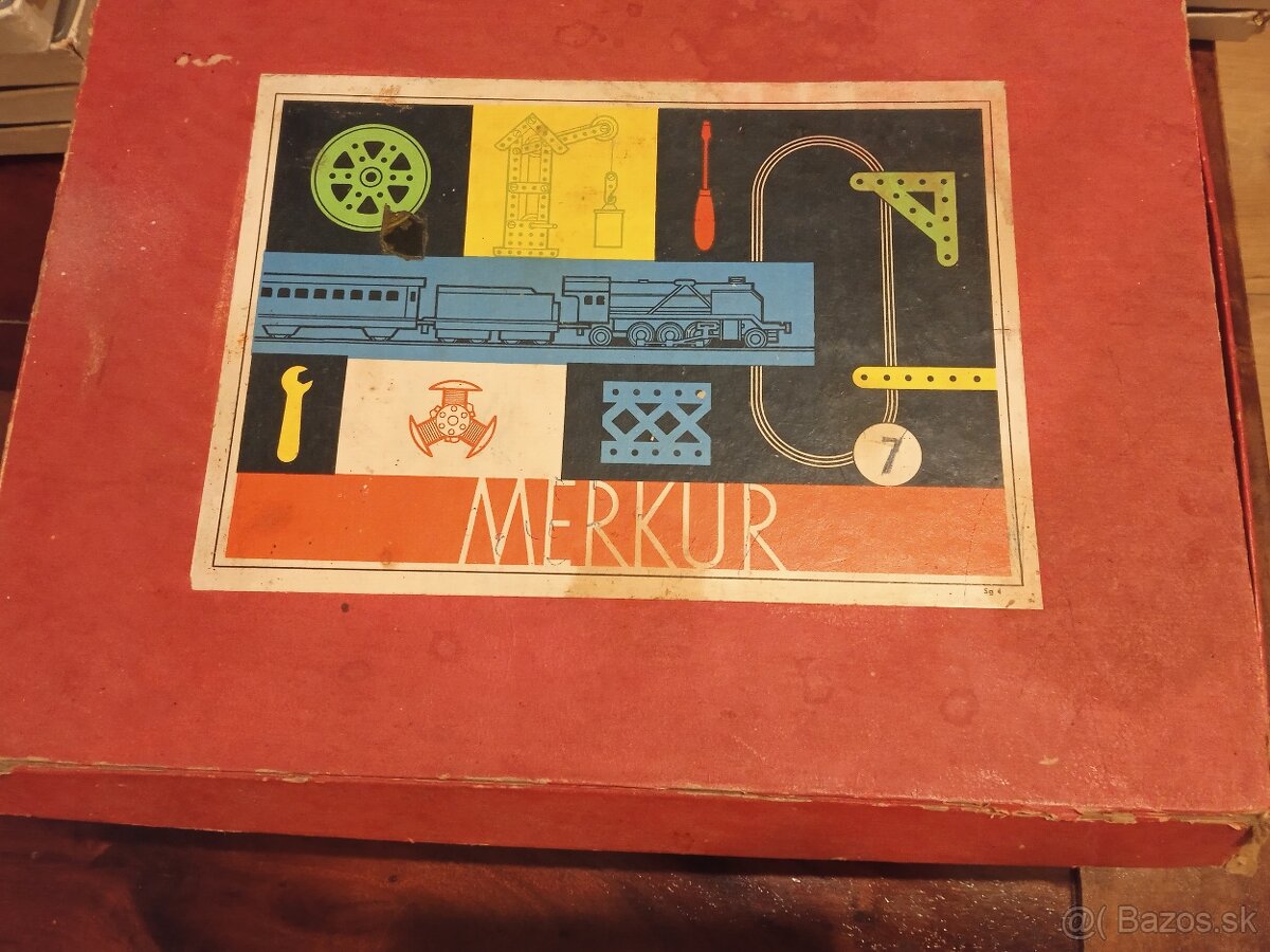 Retro stavebnica MERKUR č. 7, rok 1970