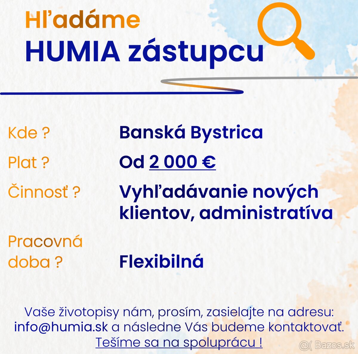 HUMIA zástupca - Banská Bystrica