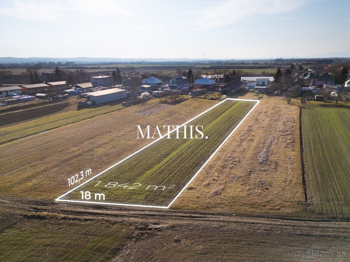 Investičný pozemok v Obci Gomboš len 16km od Košíc
