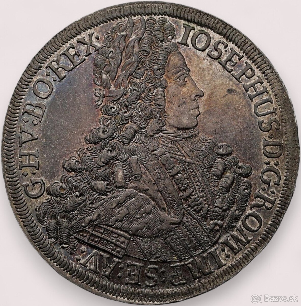 STRIEBORNÝ TOLAR 1707 Hall / Jozef I.