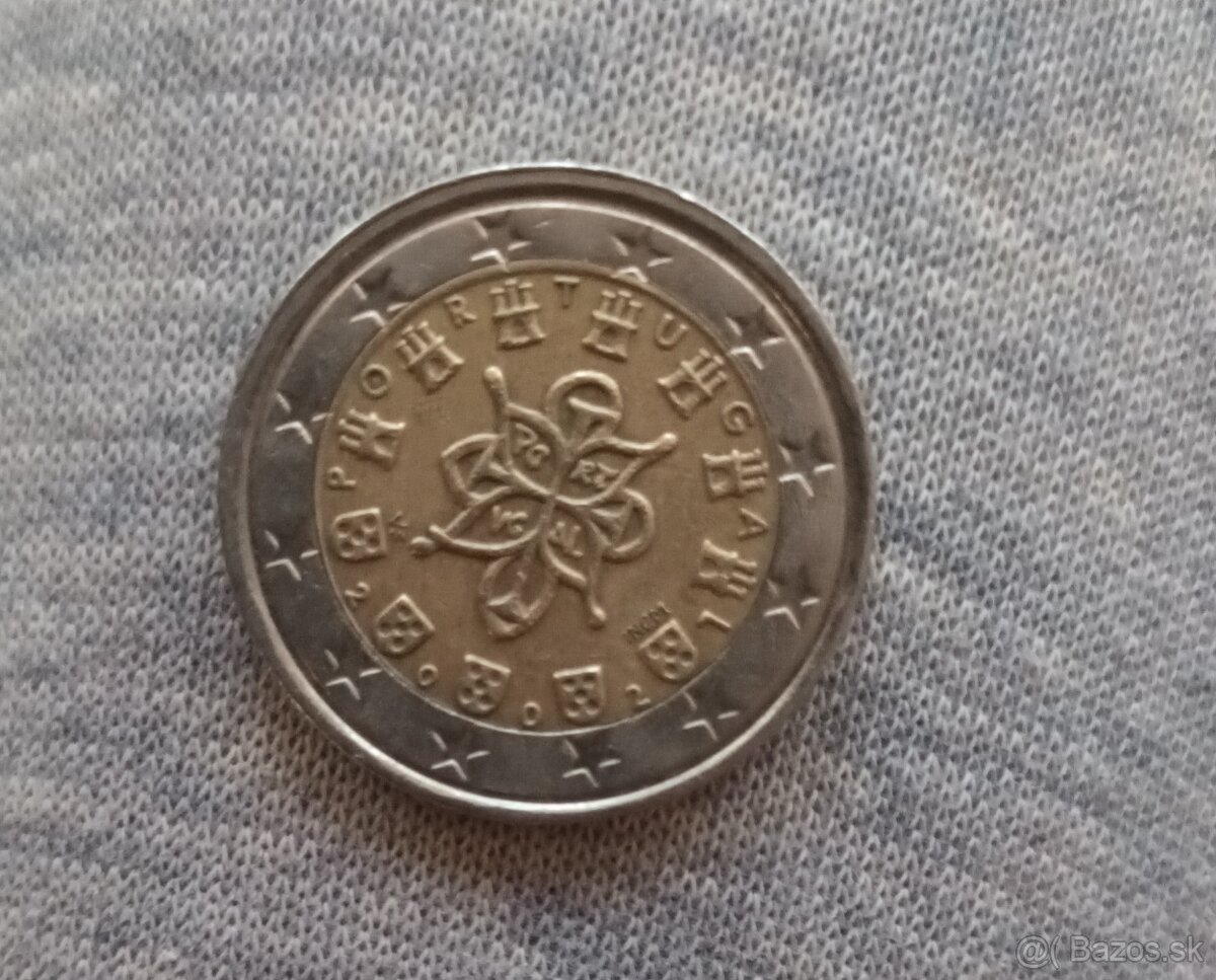Predám 2eurovú mincu PORTUGALSKO 2002