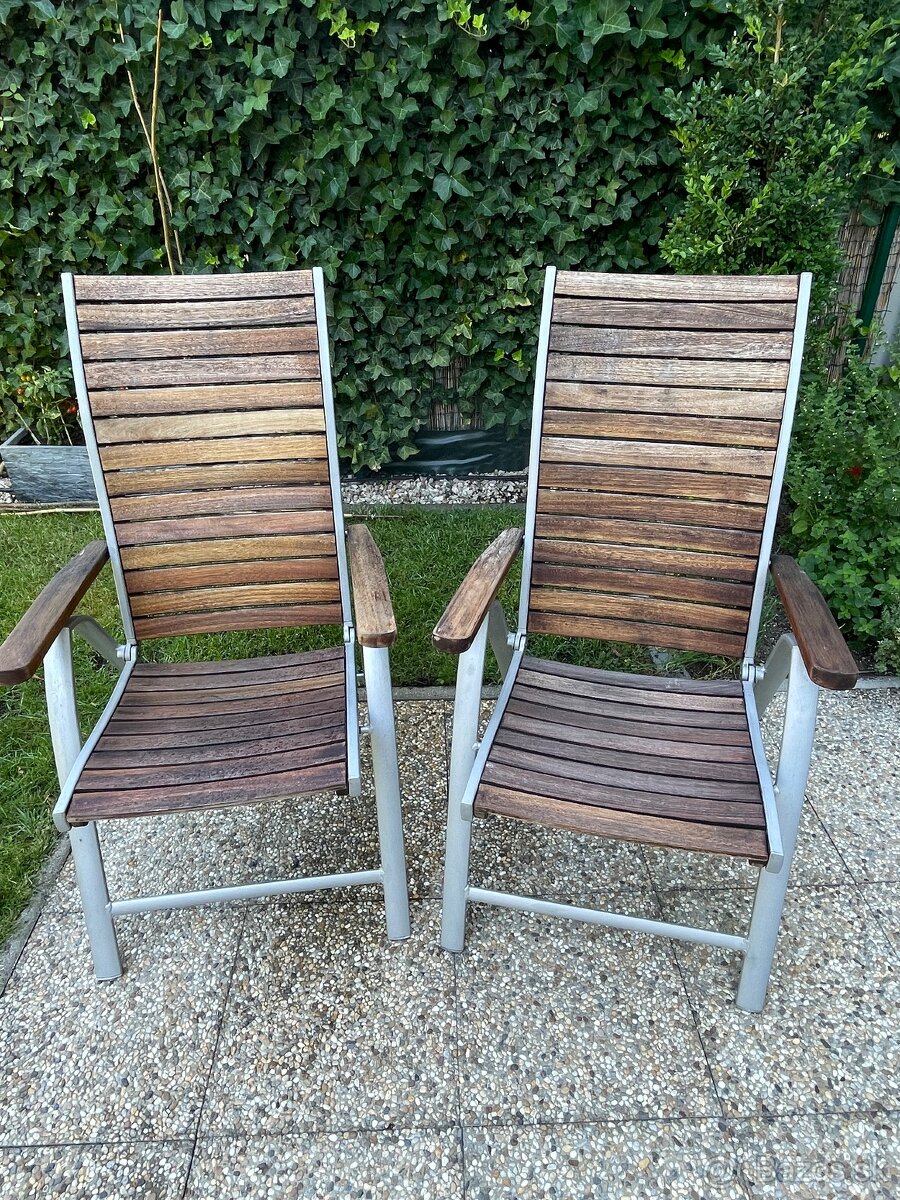 Záhradný jedálenský set (Teak a hliník)