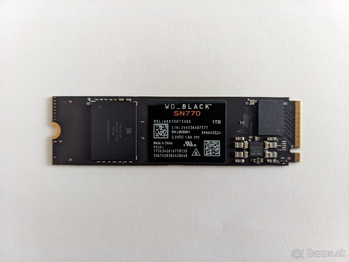 Western Digital Black SN770 1TB, M.2 2280, NVMe