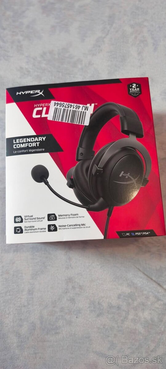 Predám herné slúchadlá HyperX Cloud II