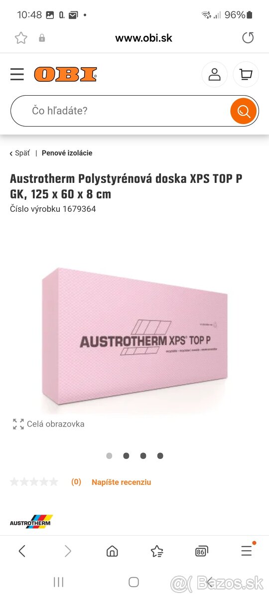 Styrodur xps hrubka 8 cm